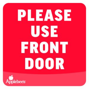 PLEASE USE FRONT DOOR - 7x7