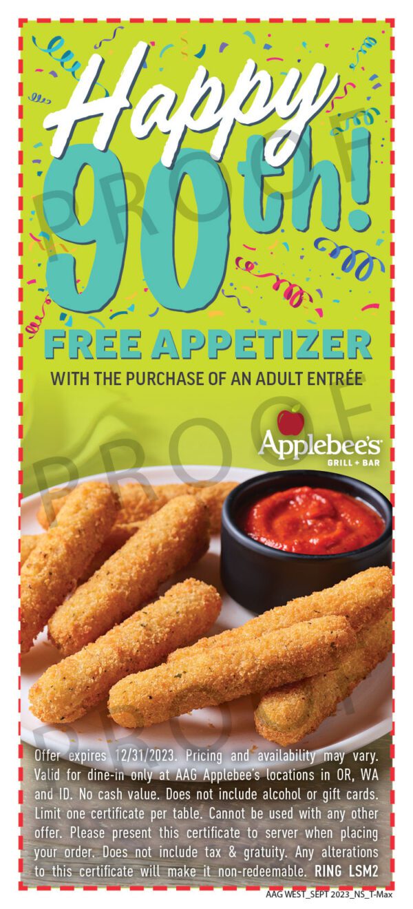 PROOF_AAG_WEST-North Salem_Happy 90th_Free Appetizer_Voucher_2.5x5.5_12-31-23