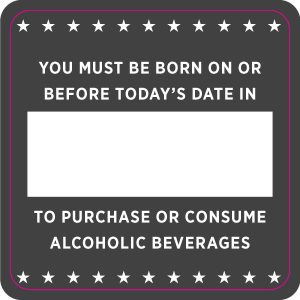 Alcoholic Beverages Year_Sign_7X7 - BLANK