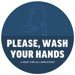 Please Wash Your Hands - 12x12 - Circle
