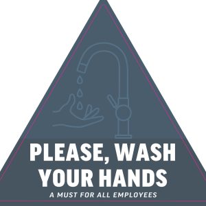 Please Wash Your Hands - 12x12 - Triangle