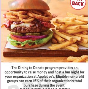 Dining To Donate Window Cling