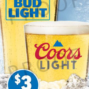 Bud Light + Coors Light + Salty Crew Table Tent