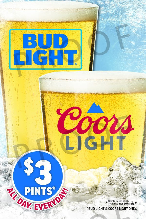 Bud Light + Coors Light + Salty Crew Table Tent