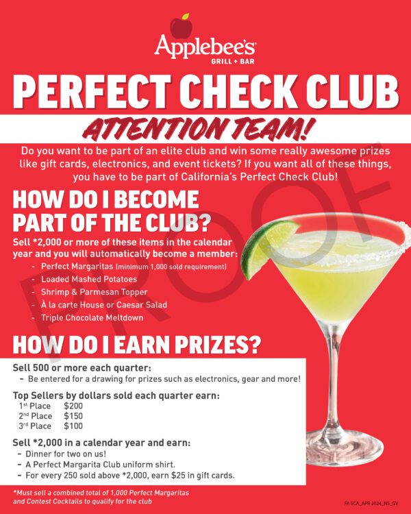 2024 Perfect Check Club Flyer