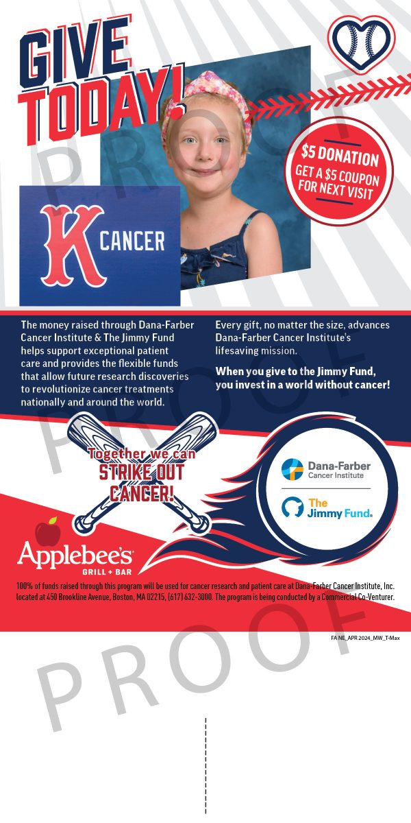 Jimmy Fund Table Tent