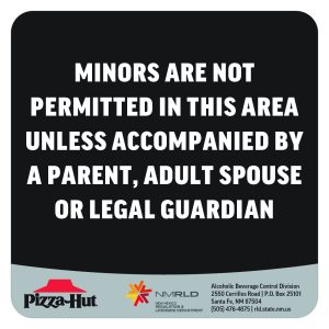 Minors Not Permitted Sign