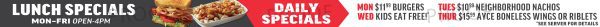 Lunch + Daily Specials Bar Clouds